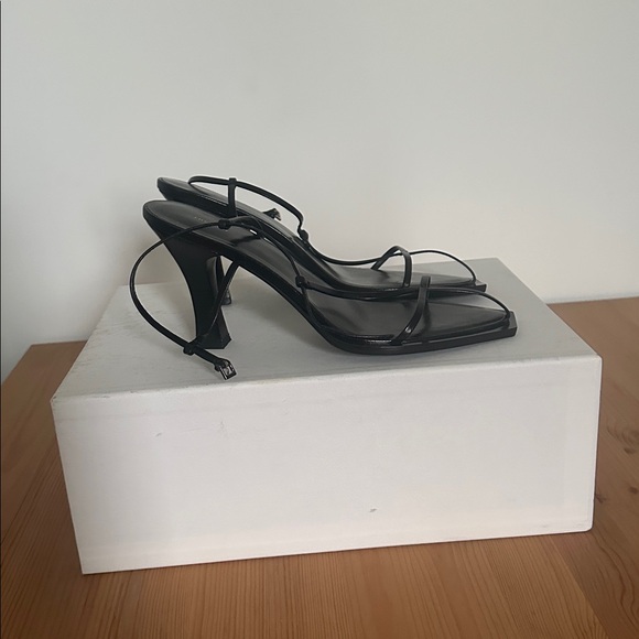 The Row Black T-Bar Leather Heels - Picture 4 of 4